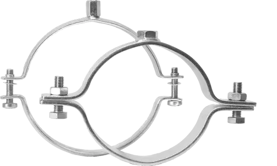 Colliers de serrage sans revêtement et boulons en U